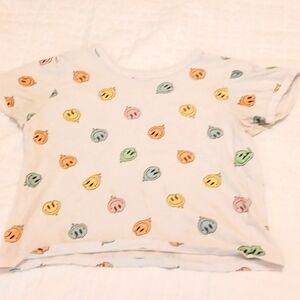 Electric pink preppy smiley face shirt